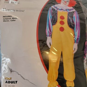 Halloween Stephen King Adult Costume Pennywise Clown It 1990