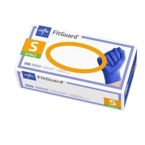 Medline FitGuard (FG2501) Nitrile Exam Gloves, Size Small, Count - 250