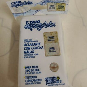 T.TAiO Original Esponjabon Aclarante Con Concha Nácar Mother of Pearl Soap