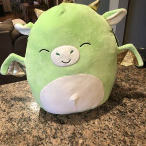 Squishmallow Azizi The Green Dragon 14" Kellytoy NWT RARE HTF FREE Shipping