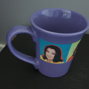 the view coffee mug Purple. Barbara walters Rosie O’Donnell Joy Behar.