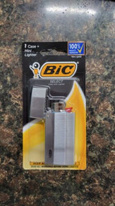 Bic Select Metal Case With Mini Lighter New