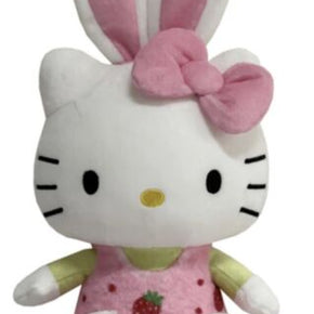 New HELLO KITTY Easter Bunny 11” Plush Sanrio 2023 Strawberry Stuffed Animal