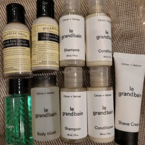 9-pc Citron/Vetiver Bath Set:Le Grand Bain Shampoo Cond Body Wash &More 9 oz tot