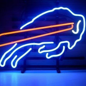 Buffalo Bills Neon Light Sign 14"x10" Wall Decor Lamp Display Man Cave Glass
