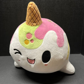 THINKGEEK ICE CREAM NOMWHAL - RAINBOW SHERBET NARWHAL PLUSH