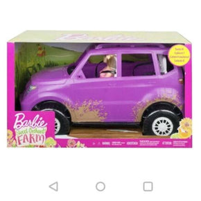 SALE !!!NEW Mattel Barbie Sweet Orchard Farm - Doll and Vehicle SUV; Purple