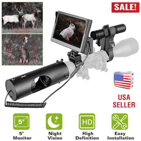 Infrared Night Vision System Rifle Scope Hunting Sight 850nm LED 5" IR HD Camera