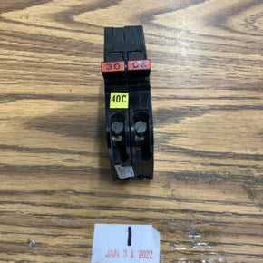 Federal Pacific FPE NC230 30 Amp 2 Pole Stab-Lok Circuit Breaker Mini Twin THIN