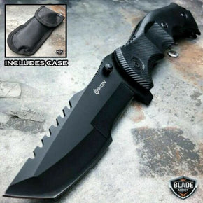 TACTICAL Spring Assisted Open Pocket Knife CLEAVER RAZOR FOLDING Blade Black NEW