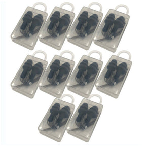10 Pairs Soft Silicone Ear Plugs 33db Corded Anti Noise Reusable Hearing Protect / Color Black
