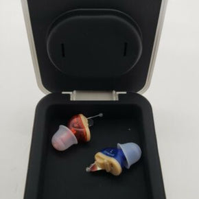 NEW HueHearing Aids Listening Amplifying Hue Hearing Pair. Red - Blue