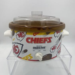 Kansas City Chiefs NFL Rival Crock Pot with LOGO  model 3104 Tested/Works RARE