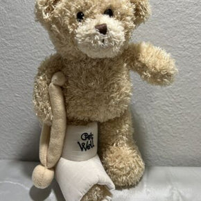 GUND Break A Leg Jr. Plush Toy Get Well Teddy Bear 9” Tall Stuffed Animal