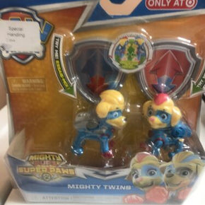 Paw Patrol Mighty Twins Tuck and Ella Super Paws Pup & Badge NEW