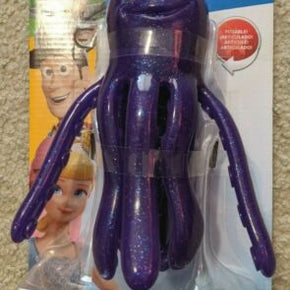 New Disney Pixar Toy Story Stretch Purple Glitter Octopus 7.5 " Flexible Figure