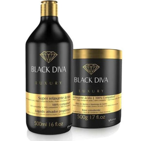 Ybera Paris Acid Relaxation TREATMENT KERATIN Black Diva 500ml + 500gr