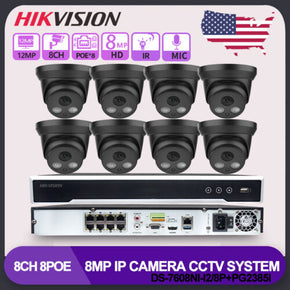 Hikvision 12MP 8CH 8POE Mic Security CCTV System P2P 8MP IR30m WDR IP Camera Lot / Hard drive selection 1PC Camera, No NVR，No HDD / Package Included 1PC Camera, No NVR，No HDD