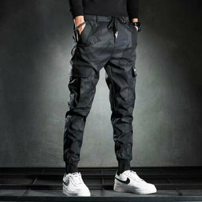 Men Streetwear Casual Jogger Cargo Pants Sweatpants Combat Sports Urban Trousers / Size 28"-29" / M