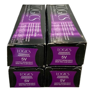 4-Logics Color DNA System 5V Lightest Brown Violet Permanent Hair Color 2 oz.
