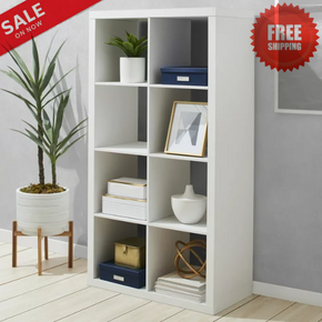 8-Cube Organizer Unit Shelves Storage Modern Bookcase TV Stand Furniture NEW