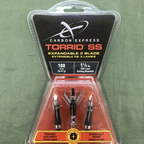 Carbon Express Torrid 100 Grain Expandable Broadheads New In Packaging  1.5” Cut