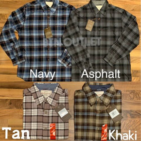 Weatherproof Vintage Men's Long Sleeve Shirt Lightweight Plaid Flannel S-XXL Var / Color: Navy / Size: XLarge