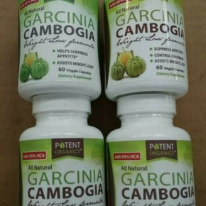 4 Bottles Potent Organics Pure Garcinia Cambogia 60 Each Weight Loss Capsules