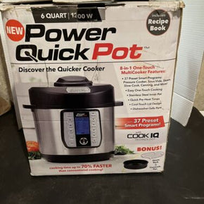 Power Quick Pot 8 in 1 6 Quart 1200W One-Touch Multi Cooker Stainless Steel NEW