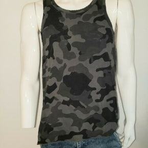 H&M Mens US Medium Camouflage Tank Top Green/Brown/Black by Divided Summer