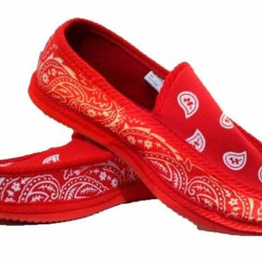 Red Bandana House Shoes Slippers Trooper Brand New Size 9 10 11 12 13 Piru Blood / US Shoe Size (Men's) 12 M US