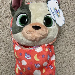 Disney Junior T.O.T.S. Fabio the French Bulldog Cuddle N Wrap Plush RARE - NWT