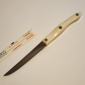 Cutco 1721 KJ Serrated Trimmer Utility Knife 5" Blade White Handle