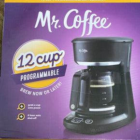 Mr. Coffee 12-Cup Programmable Coffee Maker - 201882 - Black - New Sealed