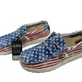 Hey Dude Wally Stars N Stripes Men’s Size 10 NEW American Flag SOLD OUT