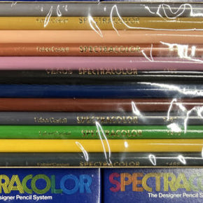 -NEW OLD STOCK- Vintage Faber Castell SpectraColor Pencils 12-Color In Easel Box