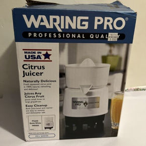 Waring Pro 31JC28 C Citrus Juicer Heavy Duty Made in USA White Open Box