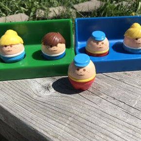 Vintage Fisher-Price Little People Round Style Characters Lot Figures & Couches
