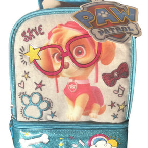 Paw Patrol Skye Insulated Lunch Bag Kids Dual Compartments Lunch Box BRAND NEW