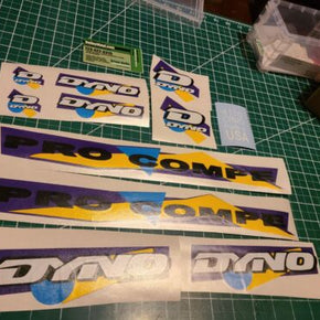 DYNO PRO COMPE DECAL SET 1990 1991 VINTAGE BMX