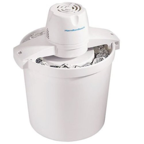 Hamilton Beach 68330N Automatic Ice Cream Maker, 4 quart, White