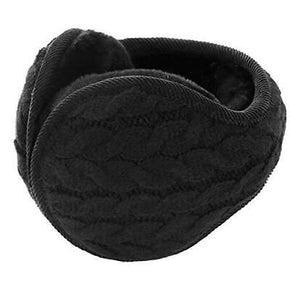 Surblue Unisex Warm Knit Cashmere Winter Pure Color Earmuffs with Fur Earwarmer,