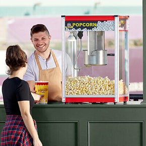 Commercial Popcorn Machine Popper 120V Carnival King Royalty Series 12 oz. Red