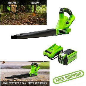 Greenworks 40V (150 MPH / 130 CFM) Cordless Blower, Battery and charger included