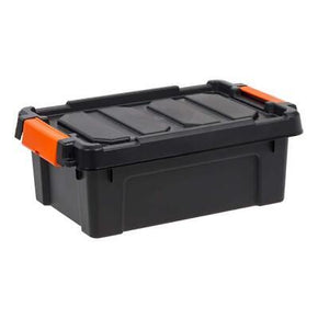 Storage Box 12 Qt. Heavy Duty Outdoor Camping Fishing Container Plastic Black