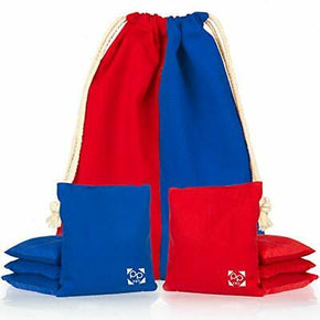 Professional Cornhole Bags All Weather Two Sided Improved 4 Red & 4 Blue