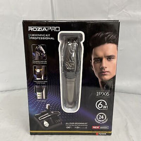 Roziapro Men's Bronze 6 in 1 Hair Trimmer Clippers Beard Pro Haircut Kit E5