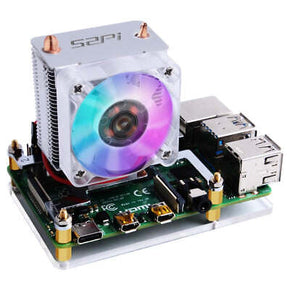 Geeekpi Raspberry Pi Cooling Fan, Raspberry Pi ICE Tower Cooler, RGB Cooling Fan