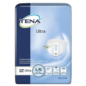 TENA Ultra Adult Disposable Diapers Incontinence Briefs L Breathable 67300 80 Ct