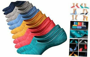 M&Z Mens No Show Low Cut Casual Socks Sneakers Non-Slide Socks for Mens 6Pack